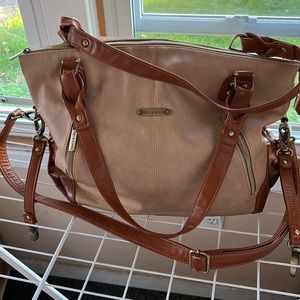Timi & Leslie Tan and Brown Diaper Bag, + Extras